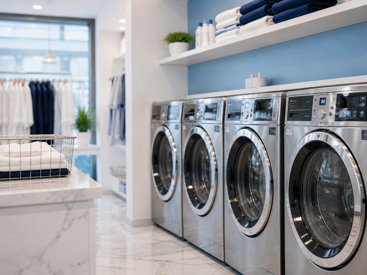 Modern washing machine area